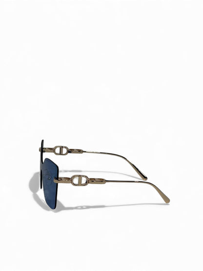 💙 Dior Rimless Blue Shield Sunglasses – Iconic Luxury Statement 😎✨