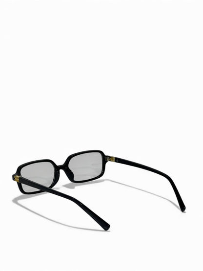 🕶✨ Miu Miu Inspired Slim Black Rectangle Sunglasses