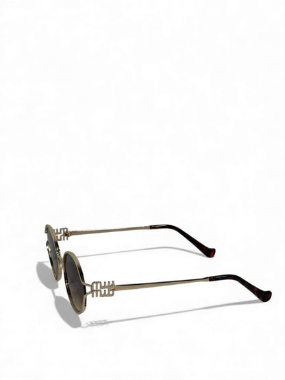 ✨ Miu Miu Round Gradient Sunglasses – Gold Frame