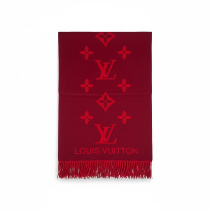 🟥 Louis Vuitton Monogram Red Winter Scarf 🧣✨