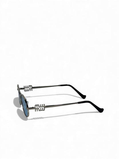 🩵 Miu Miu Oval Blue Lens Sunglasses 💙✨