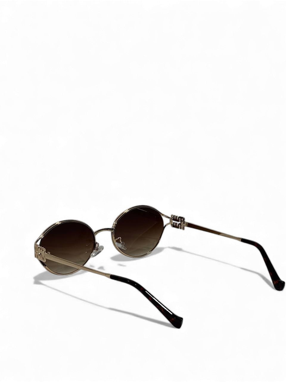 🤎 Miu Miu Gold Oval Brown Gradient Sunglasses ✨🕶️