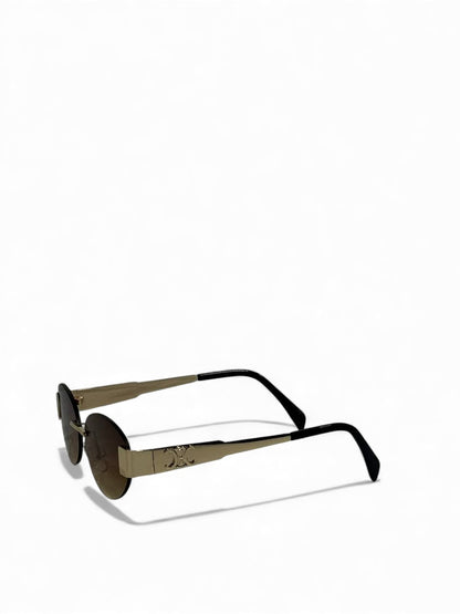 Celine Triomphe Oval Rimless Sunglasses 🤎✨ | Brown Gradient Luxury Shades