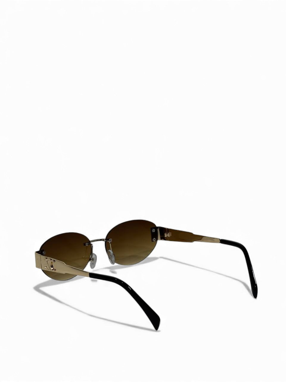 Celine Triomphe Oval Rimless Sunglasses 🤎✨ | Brown Gradient Luxury Shades
