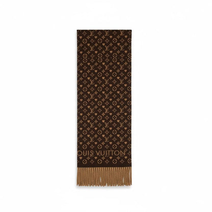 👜 Louis Vuitton Monogram Double-Face Scarf – Brown Elegance