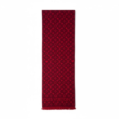 Louis Vuitton Monogram Love Scarf – Red Edition ❤️✨