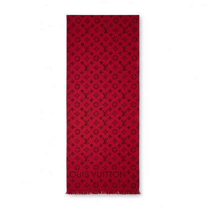 Louis Vuitton Monogram Love Scarf – Red Edition ❤️✨
