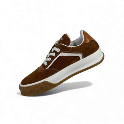 ✨ Louis Vuitton Suede Classic Sneakers – Brown & White