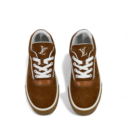 ✨ Louis Vuitton Suede Classic Sneakers – Brown & White