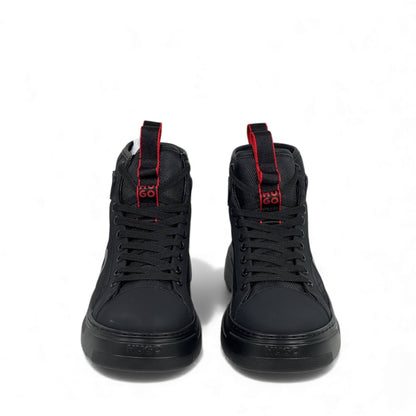 Hugo Black High-Top Street Sneakers 🔥⚫ Premium Urban Performance