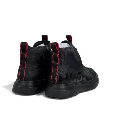 Hugo Black High-Top Street Sneakers 🔥⚫ Premium Urban Performance