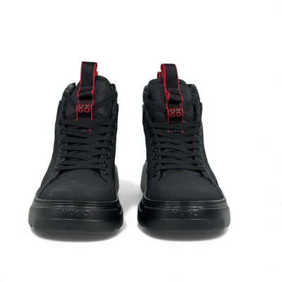Hugo Black High-Top Street Sneakers 🔥⚫ Premium Urban Performance