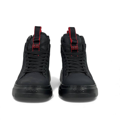 Hugo Black High-Top Street Sneakers 🔥⚫ Premium Urban Performance