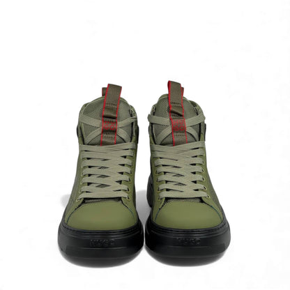 Hugo Khaki High-Top Urban Sneakers 🔥🟢 Military-Style Performance