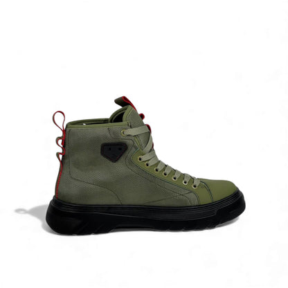 Hugo Khaki High-Top Urban Sneakers 🔥🟢 Military-Style Performance
