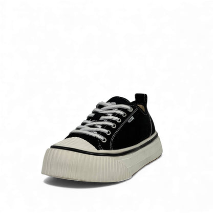 AMI Paris Chunky Black Canvas Sneakers ⚫🤍 Modern Minimalist Street Style