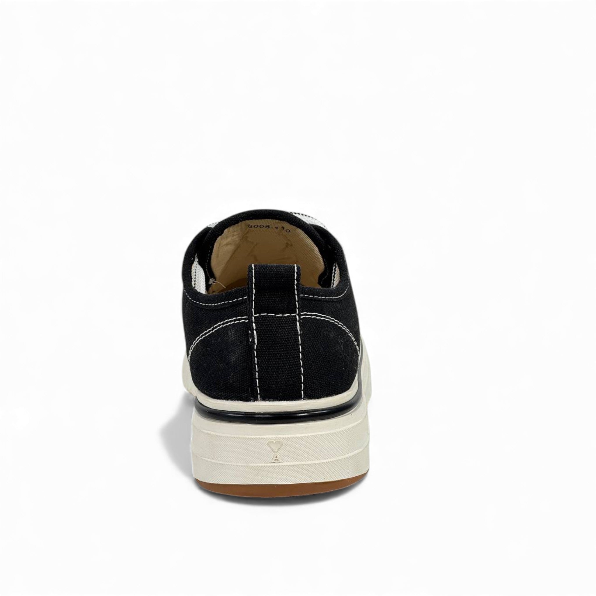 AMI Paris Chunky Black Canvas Sneakers ⚫🤍 Modern Minimalist Street Style