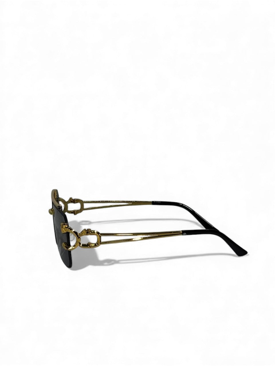 Roberto Cavalli Gold Panther Rimless Sunglasses 🖤✨ Fierce Luxury Statement