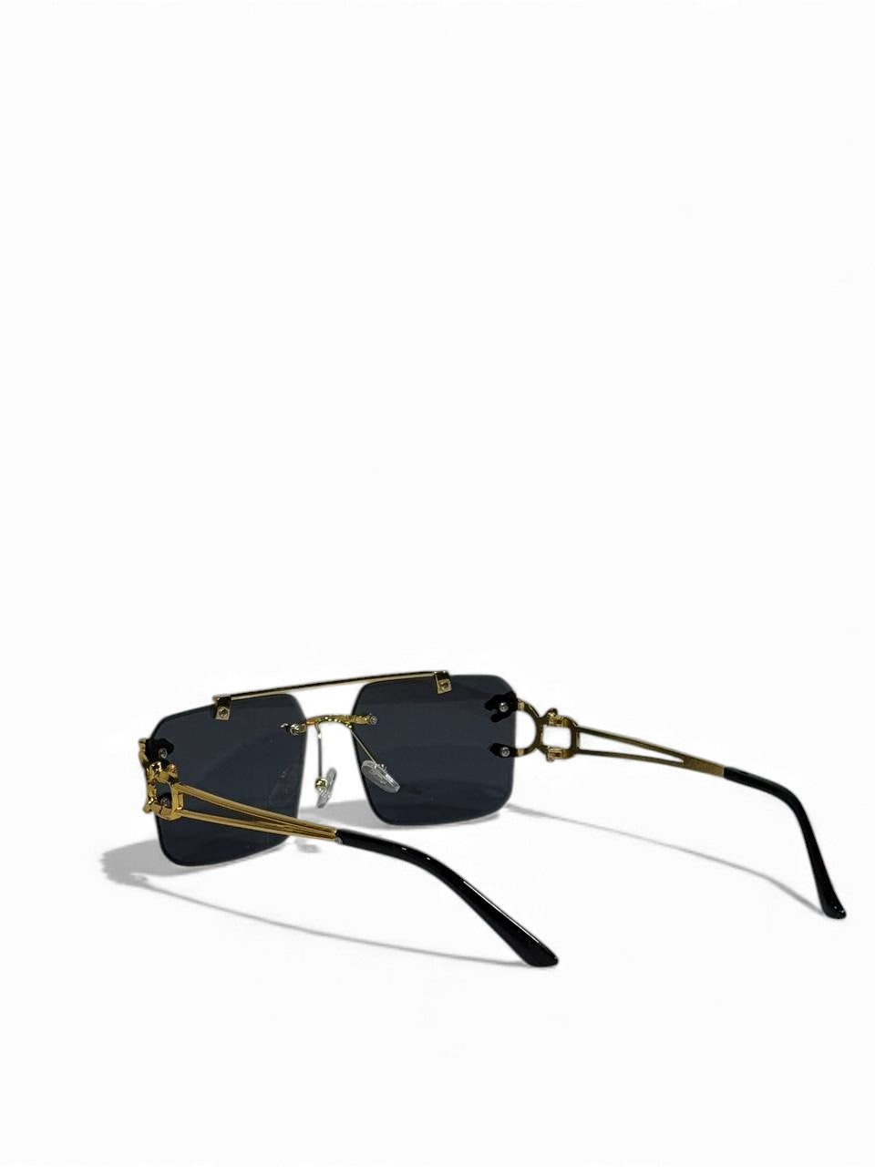 Roberto Cavalli Gold Panther Rimless Sunglasses 🖤✨ Fierce Luxury Statement