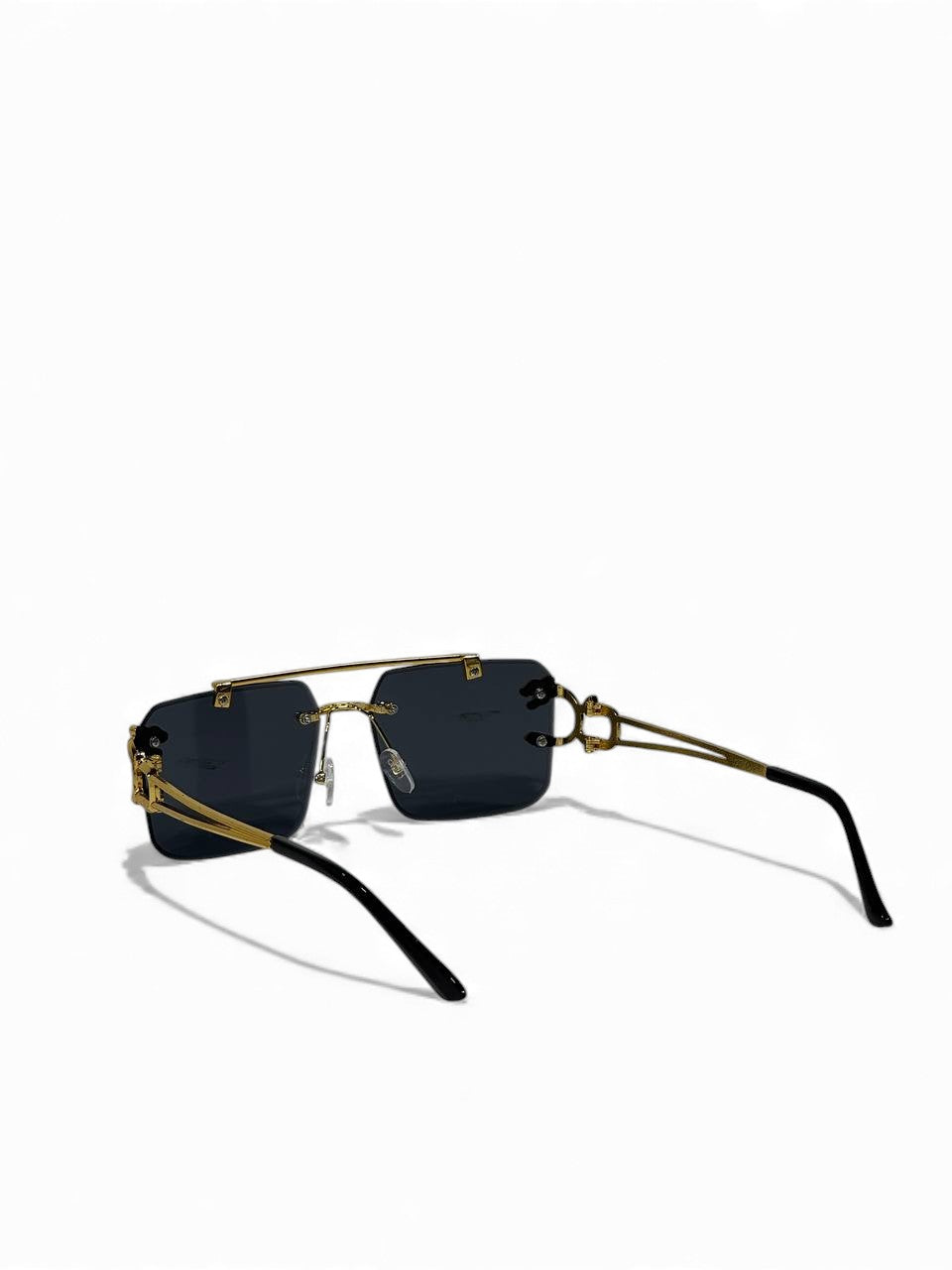 Roberto Cavalli-Inspired Gold Rimless Square Sunglasses – Iconic Luxury Edition 😎✨