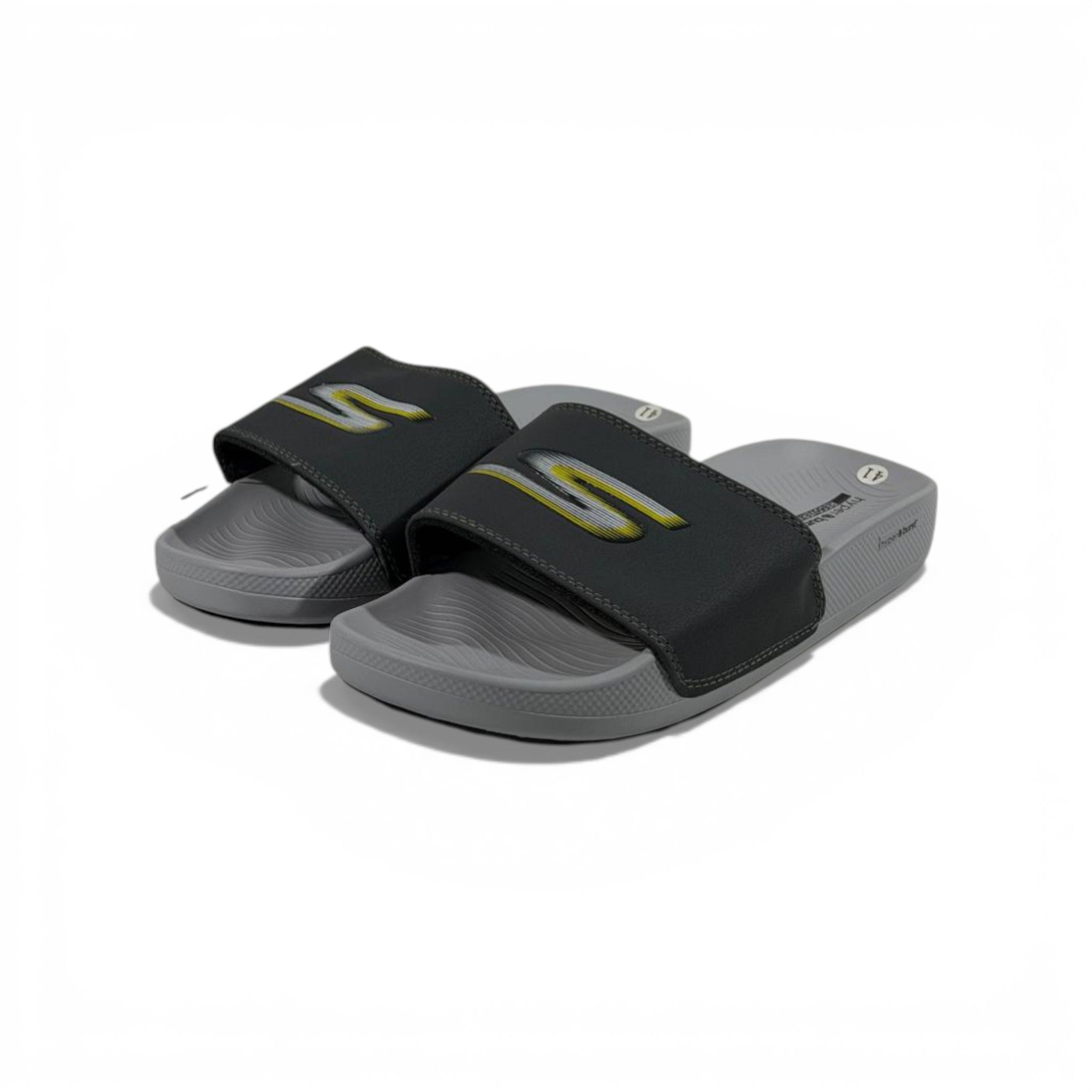 ⚡ Skechers Hyper Burst Comfort Slides – Grey Performance Edition 🩶👟