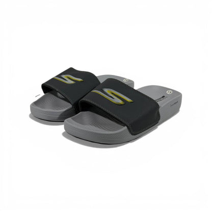⚡ Skechers Hyper Burst Comfort Slides – Grey Performance Edition 🩶👟