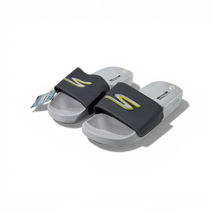 ⚡ Skechers Hyper Burst Comfort Slides – Grey Performance Edition 🩶👟