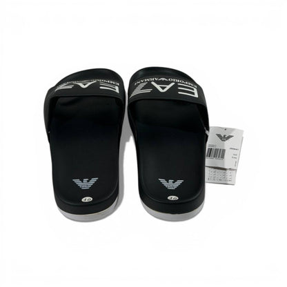 🖤 EA7 Emporio Armani Slides – Black Signature Edition ✨