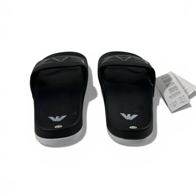 🖤 EA7 Emporio Armani Slides – Black Stealth Edition ⚡