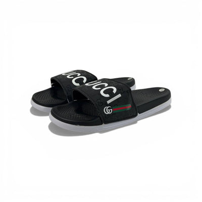 🖤 GUCCI Signature Slides – Black Logo Edition ✨