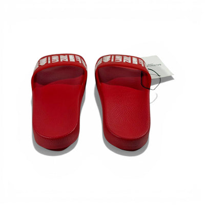 🔴 Balenciaga Logo Slides – Red Statement Edition ❤️✨