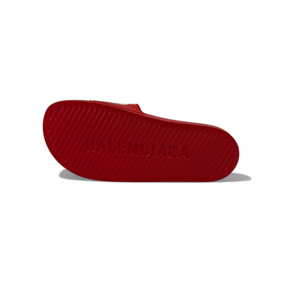 🔴 Balenciaga Logo Slides – Red Statement Edition ❤️✨