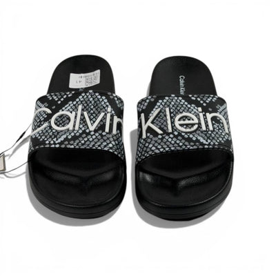 🐍 Calvin Klein Python Slides – Black Statement Edition 🖤✨
