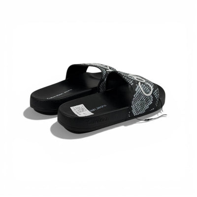 🐍 Calvin Klein Python Slides – Black Statement Edition 🖤✨