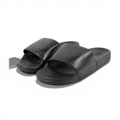 🖤 Louis Vuitton Embossed Slides – Black Luxe Edition ✨