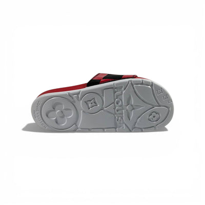🔴 Louis Vuitton Checkered Slides – Red Statement Edition ❤️✨
