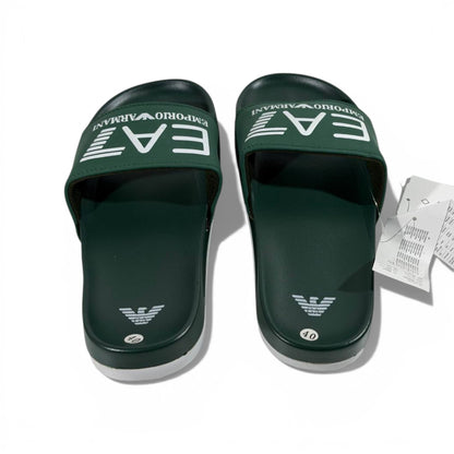 💚 EA7 Emporio Armani Slides – Green Signature Edition ✨