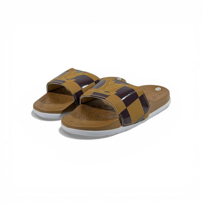 🤎 Louis Vuitton Slides – Damier Brown Edition 👑✨