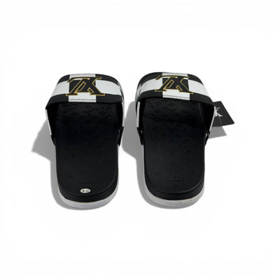 🖤 Louis Vuitton Slides – Damier Black & White Edition 👑✨
