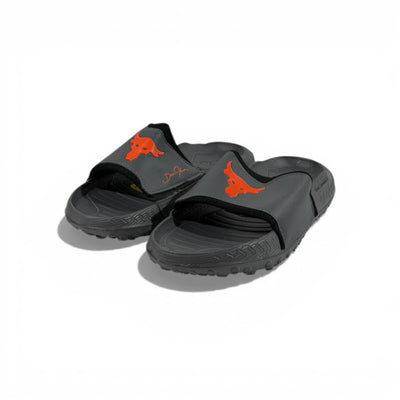 🖤 Under Armour Project Rock Slides – Black & Red Edition 💪🔥