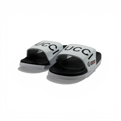 🤍 Gucci Slides – White Signature Edition 👑✨
