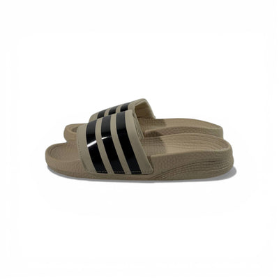 🤎 Adidas Slides – Beige & Black Stripes Edition 🖤✨