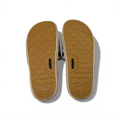 🤎 Adidas Slides – Beige & Black Stripes Edition 🖤✨