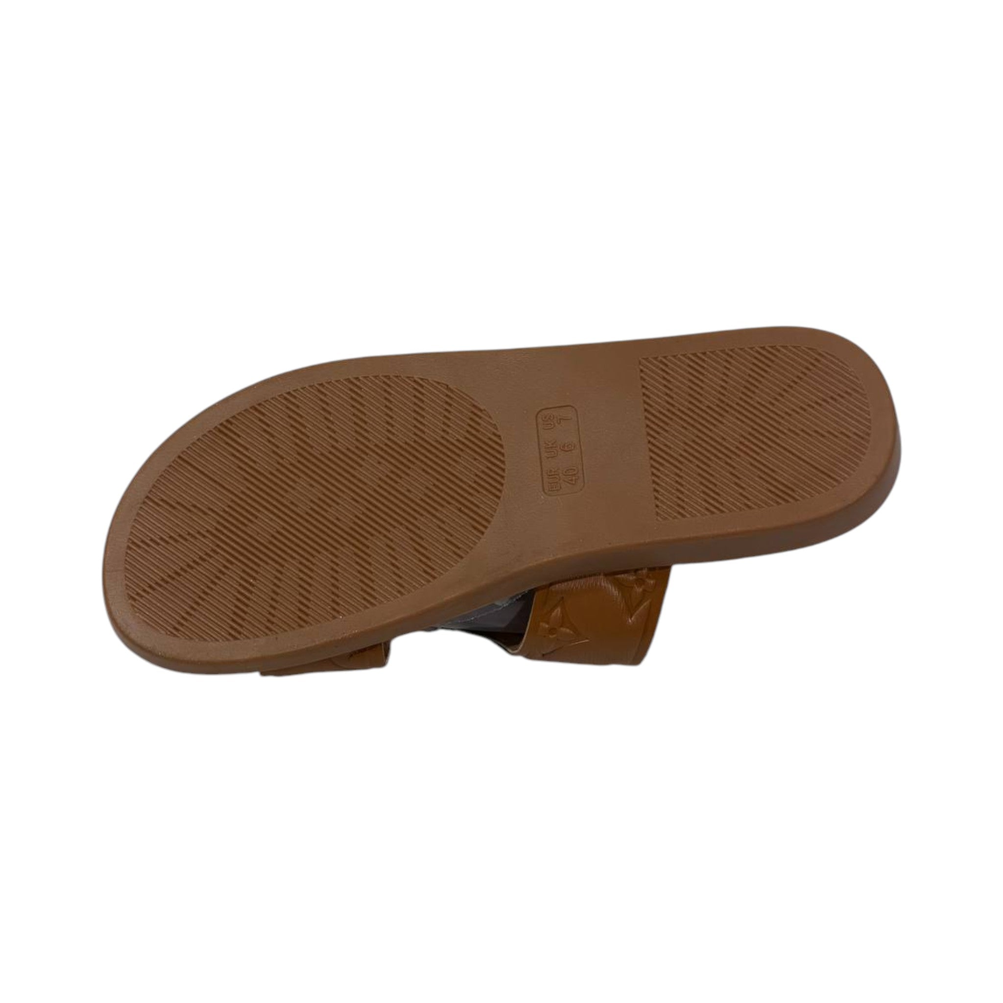 🤎 Louis Vuitton Monogram Embossed Waterfront Slides – Signature Luxury Edition