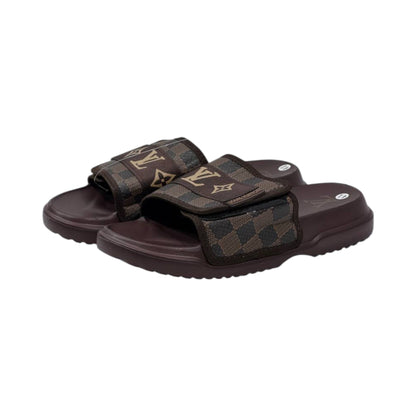 🟤 Louis Vuitton Damier Comfort Slides – Luxury Monogram Edition