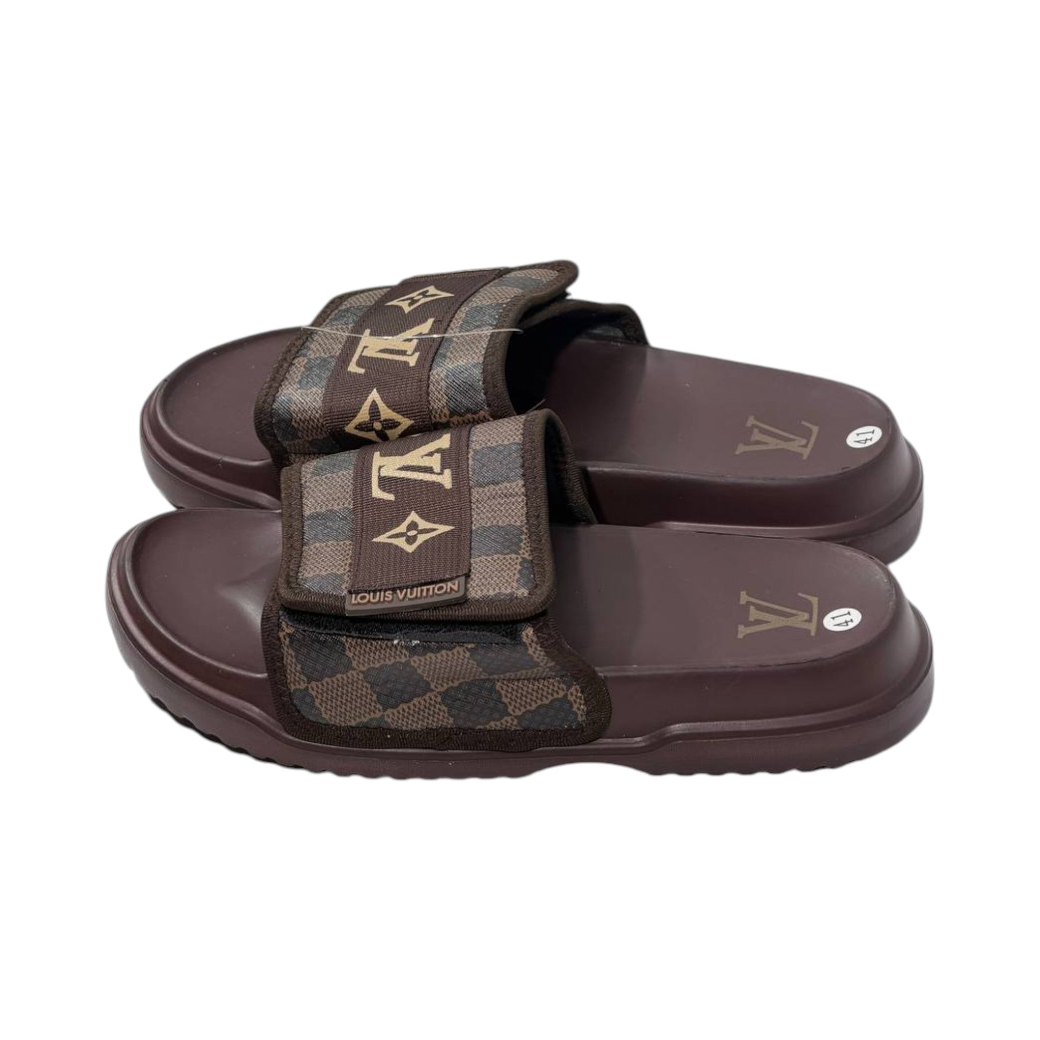 🟤 Louis Vuitton Damier Comfort Slides – Luxury Monogram Edition
