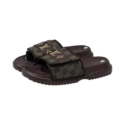 🟤 Louis Vuitton Damier Comfort Slides – Luxury Monogram Edition