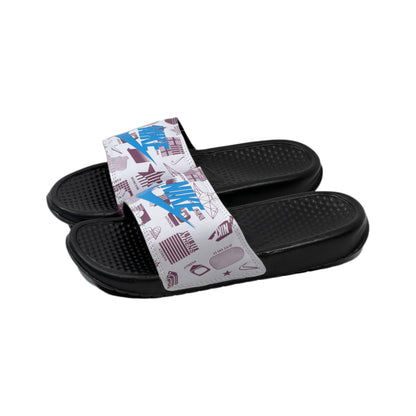 🏙️ Nike Benassi City Edition Slides – White Graphic Print