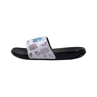 🏙️ Nike Benassi City Edition Slides – White Graphic Print
