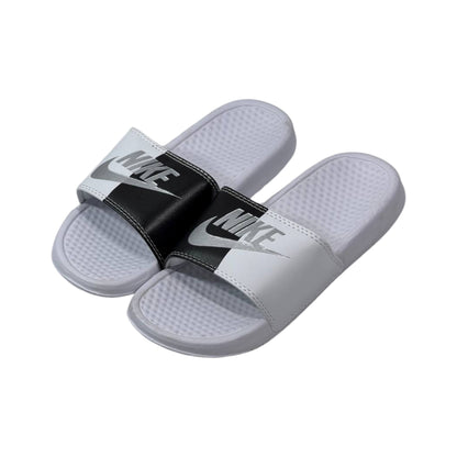 ⚫⚪ Nike Benassi Duo Slides – Black & White Edition